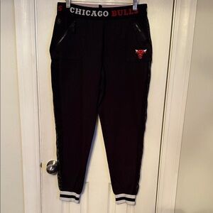 FISLL Chicago Bulls Interlock Mess Black Track/Jogger Pants #562